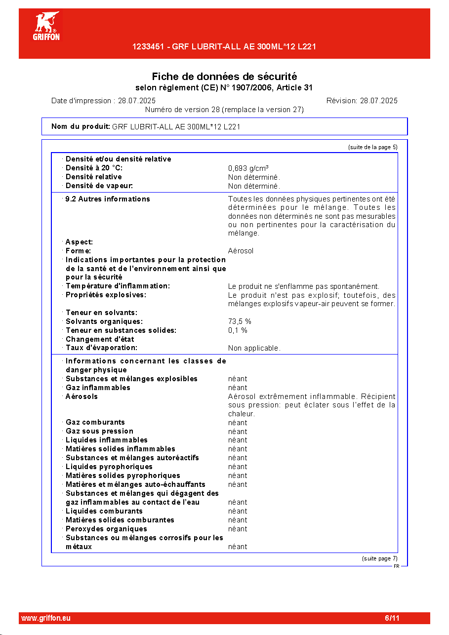 Fiche technique fournisseur