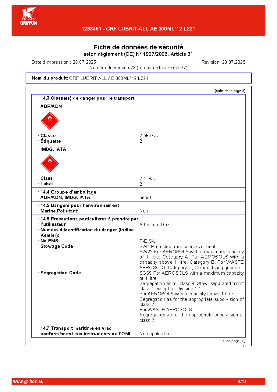 Fiche technique fournisseur
