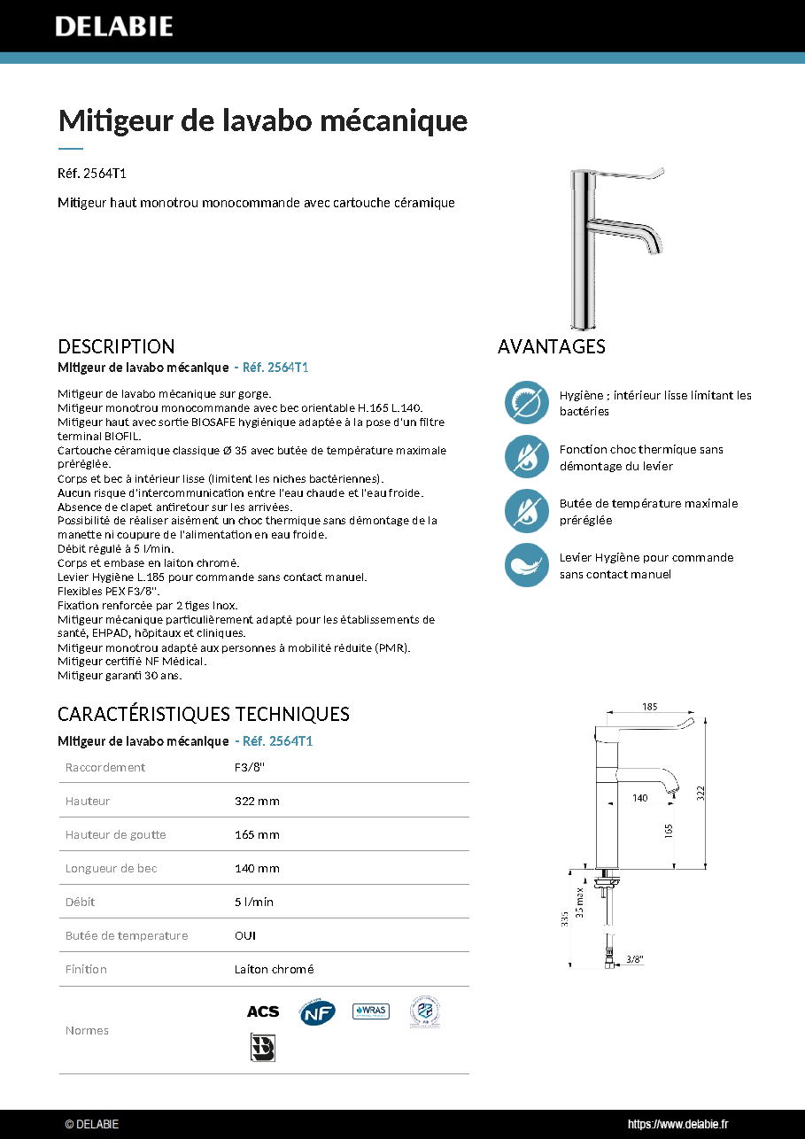 Fiche technique fournisseur