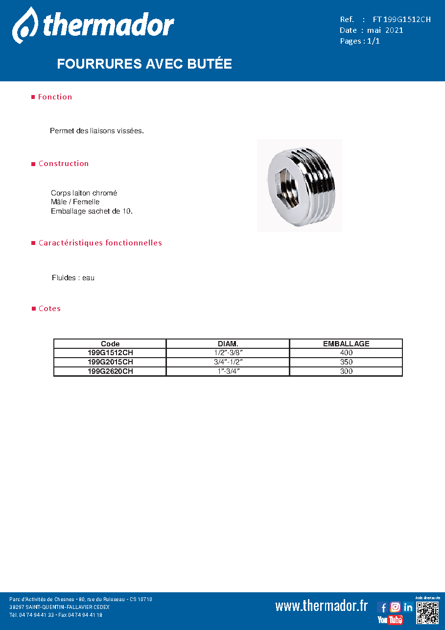 Fiche technique fournisseur