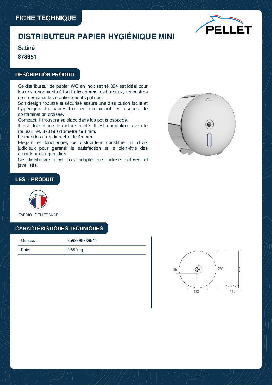 Fiche technique fournisseur