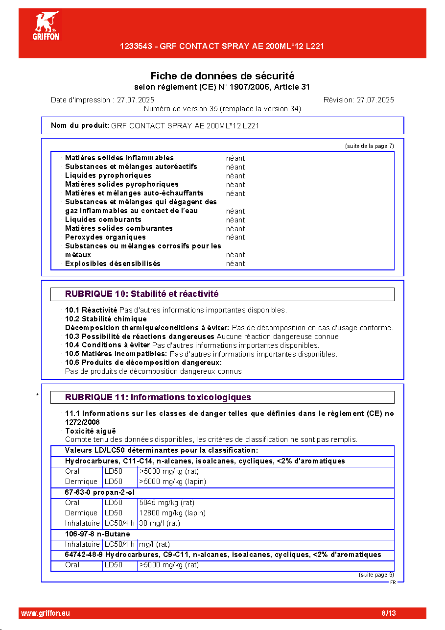 Fiche technique fournisseur