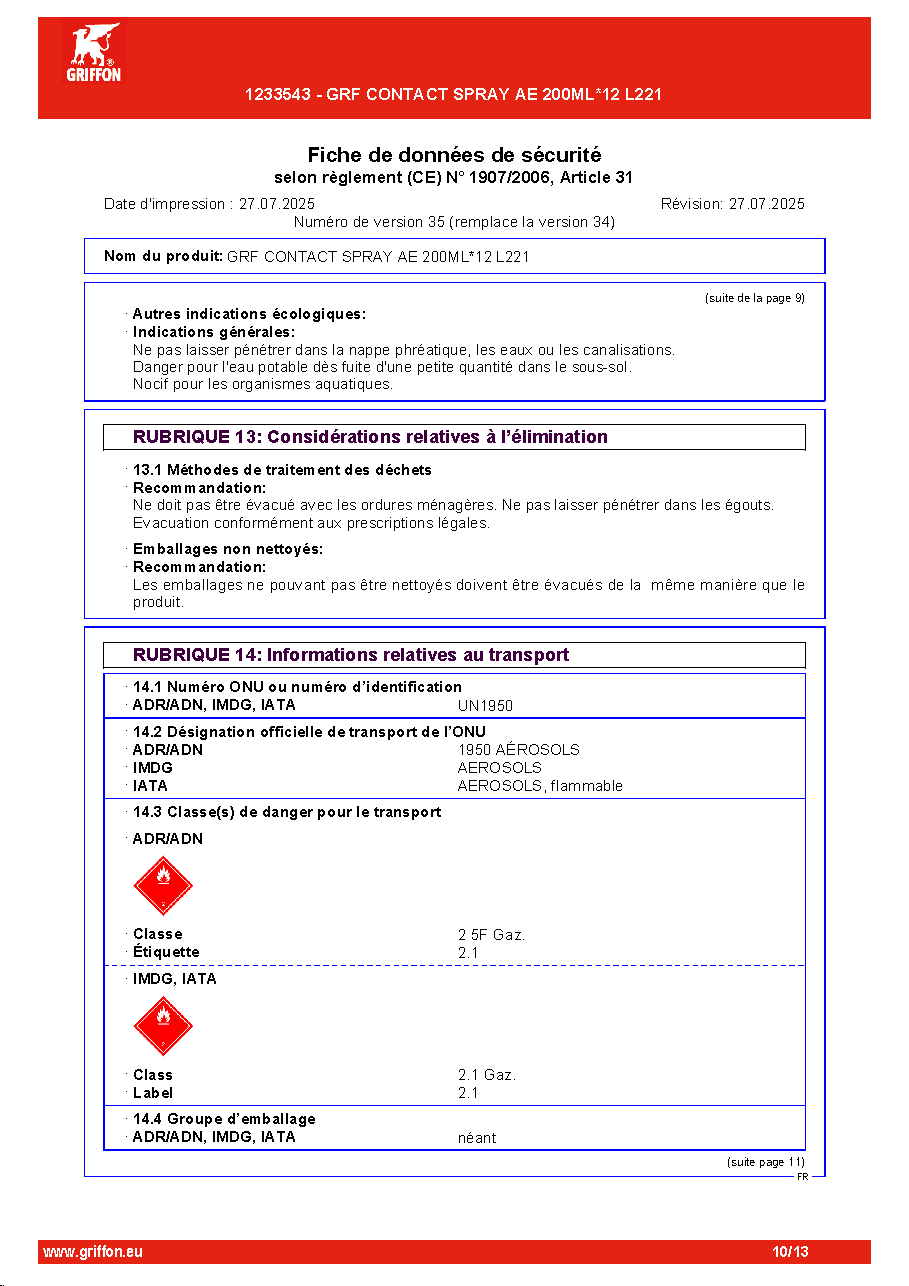 Fiche technique fournisseur