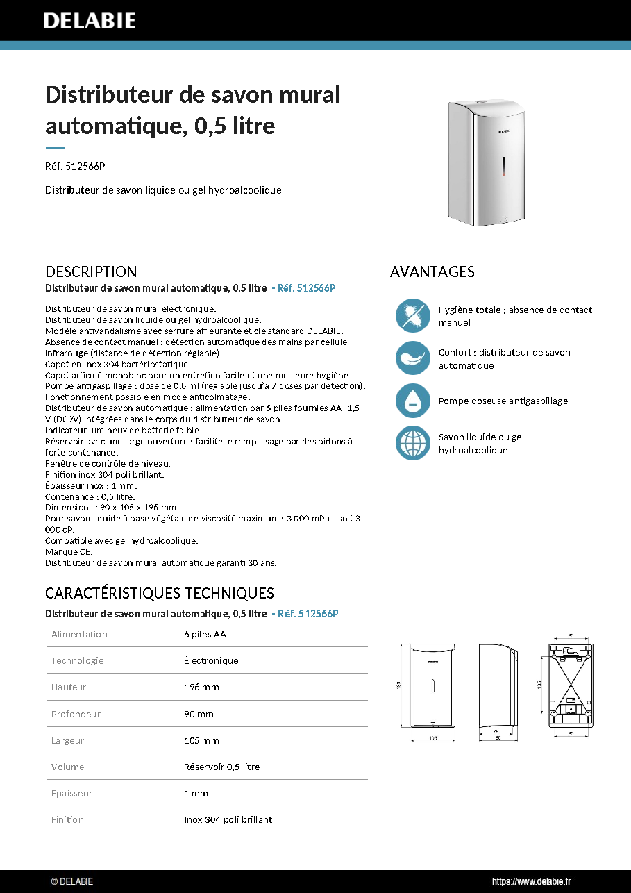 Fiche technique fournisseur