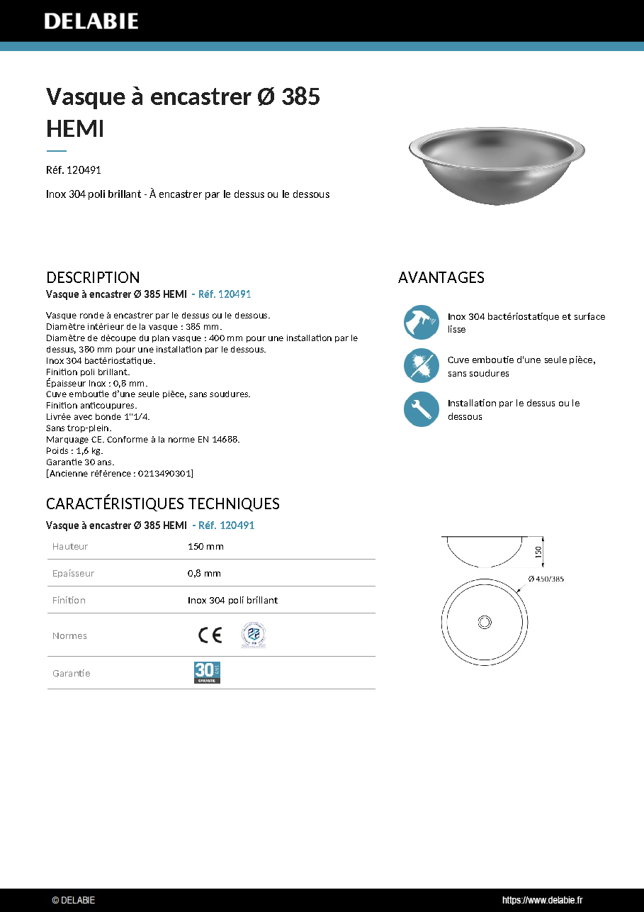 Fiche technique fournisseur