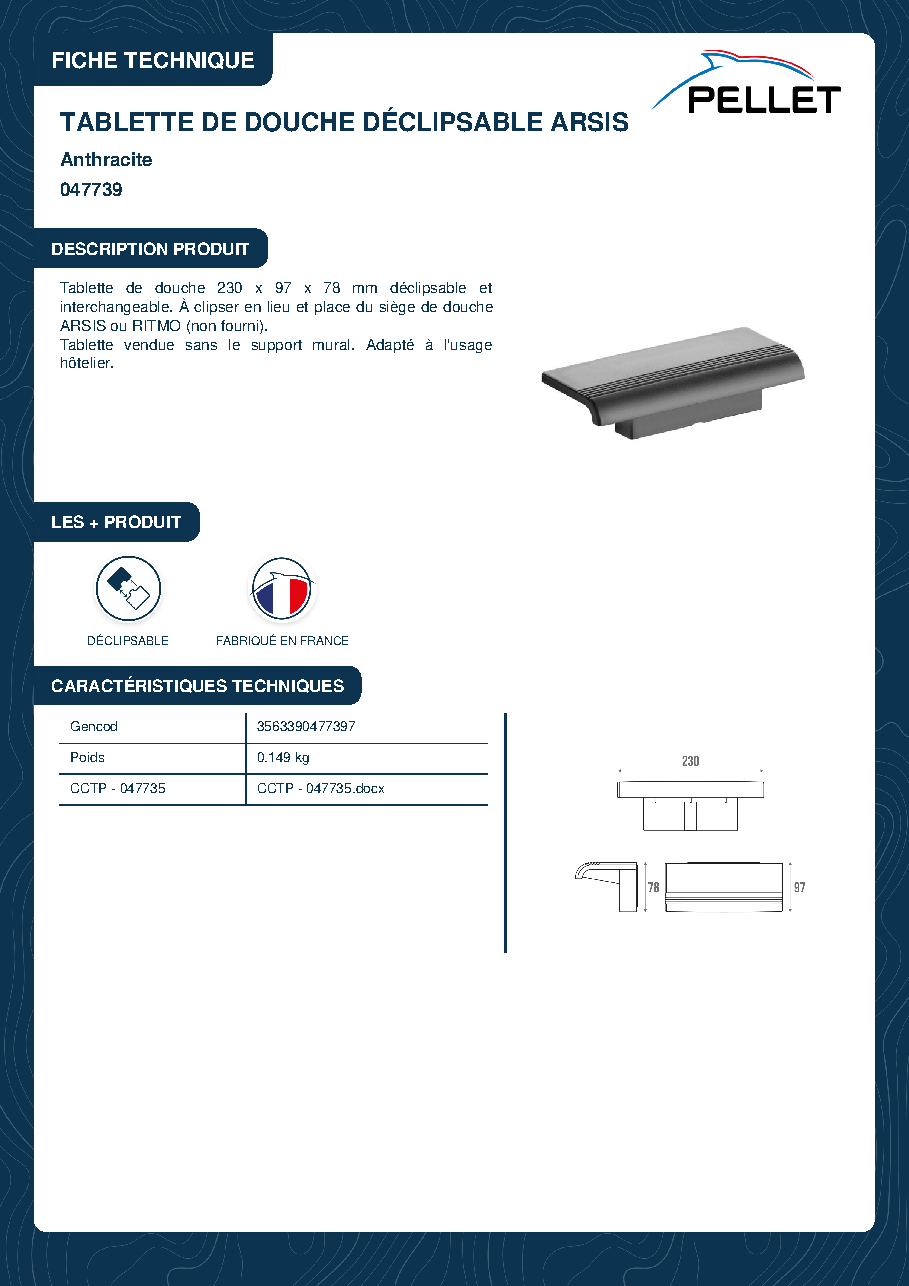 Fiche technique fournisseur