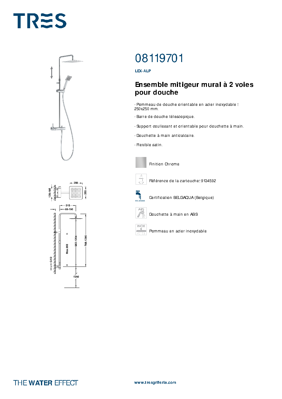 Fiche technique fournisseur