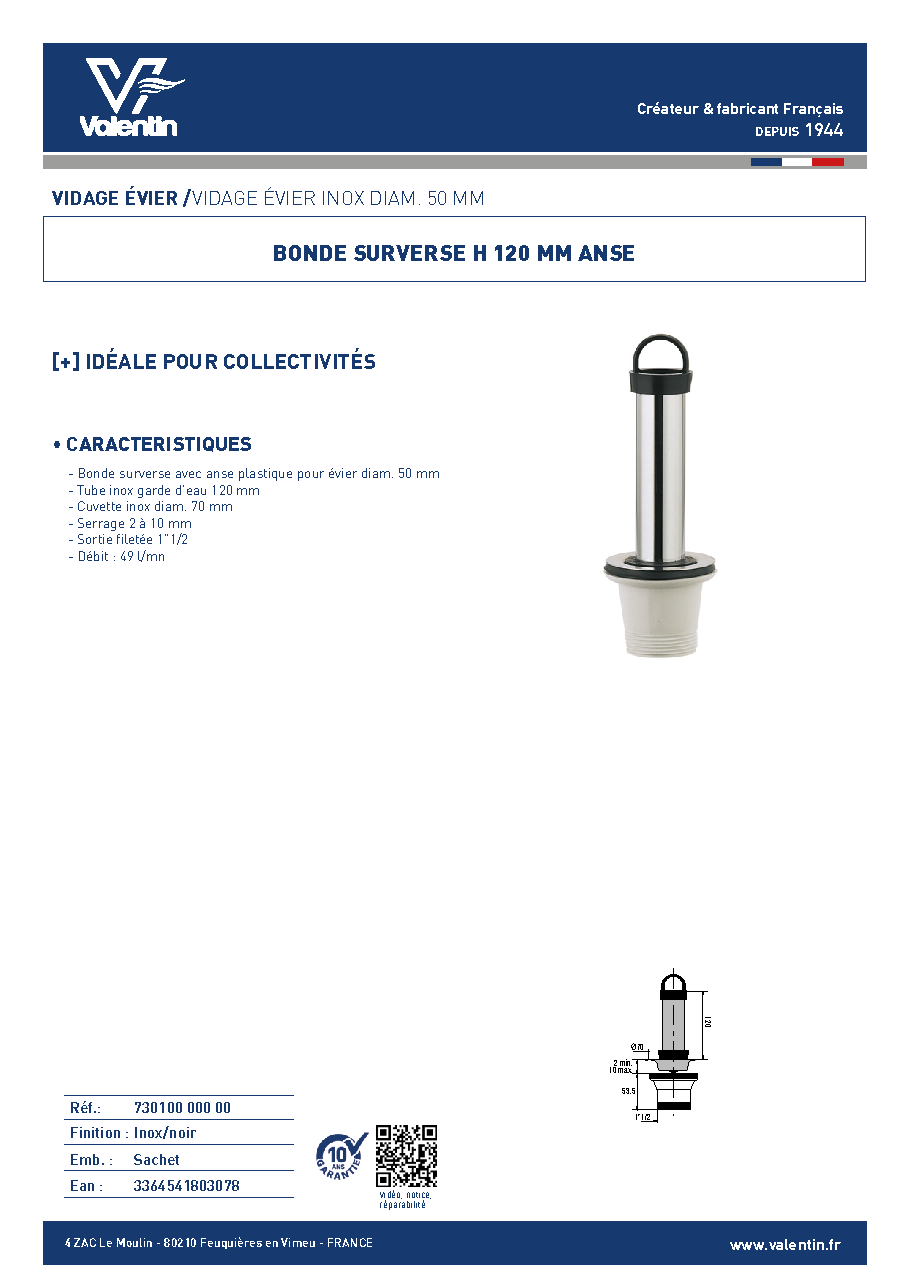 Fiche technique fournisseur