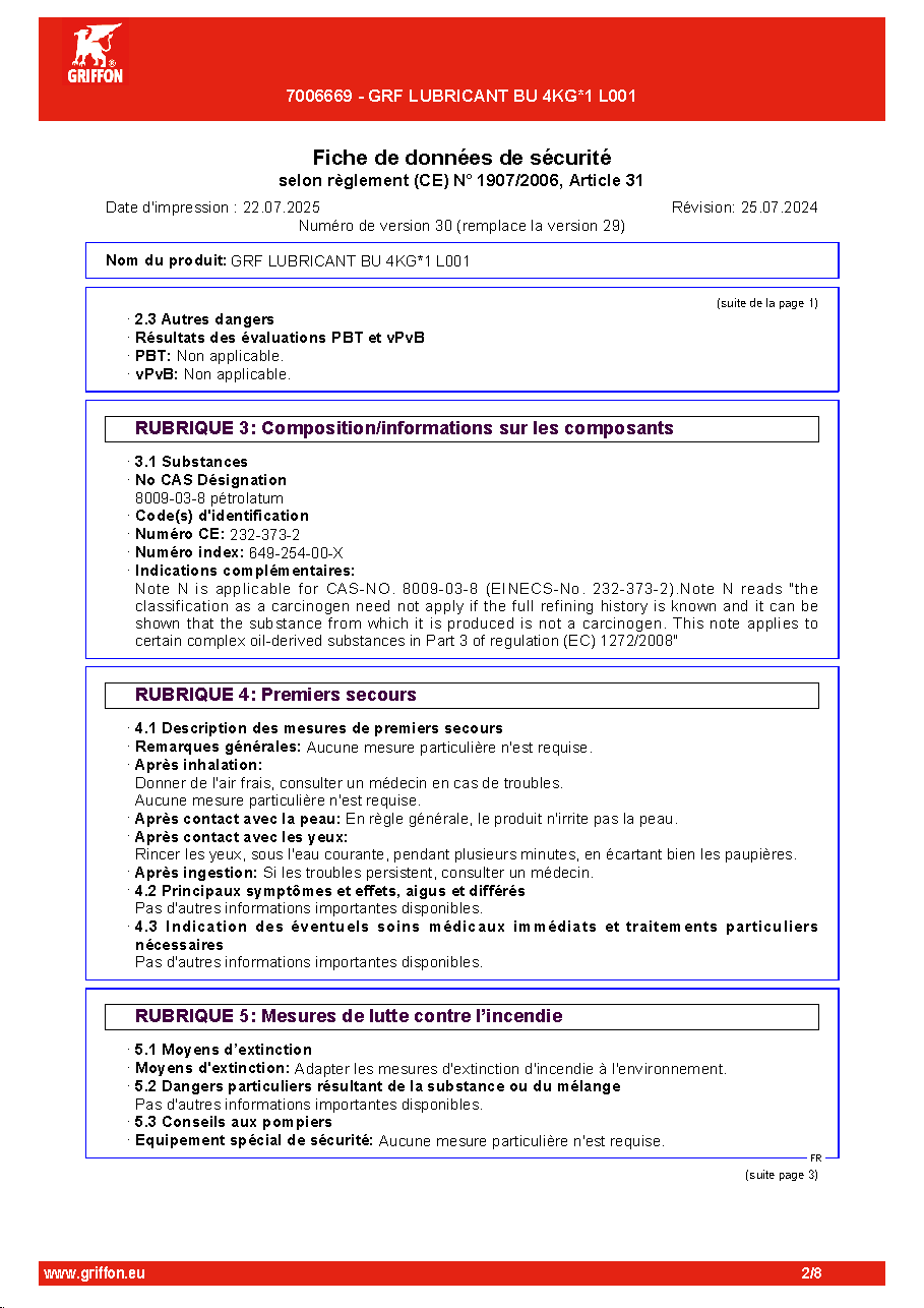 Fiche technique fournisseur