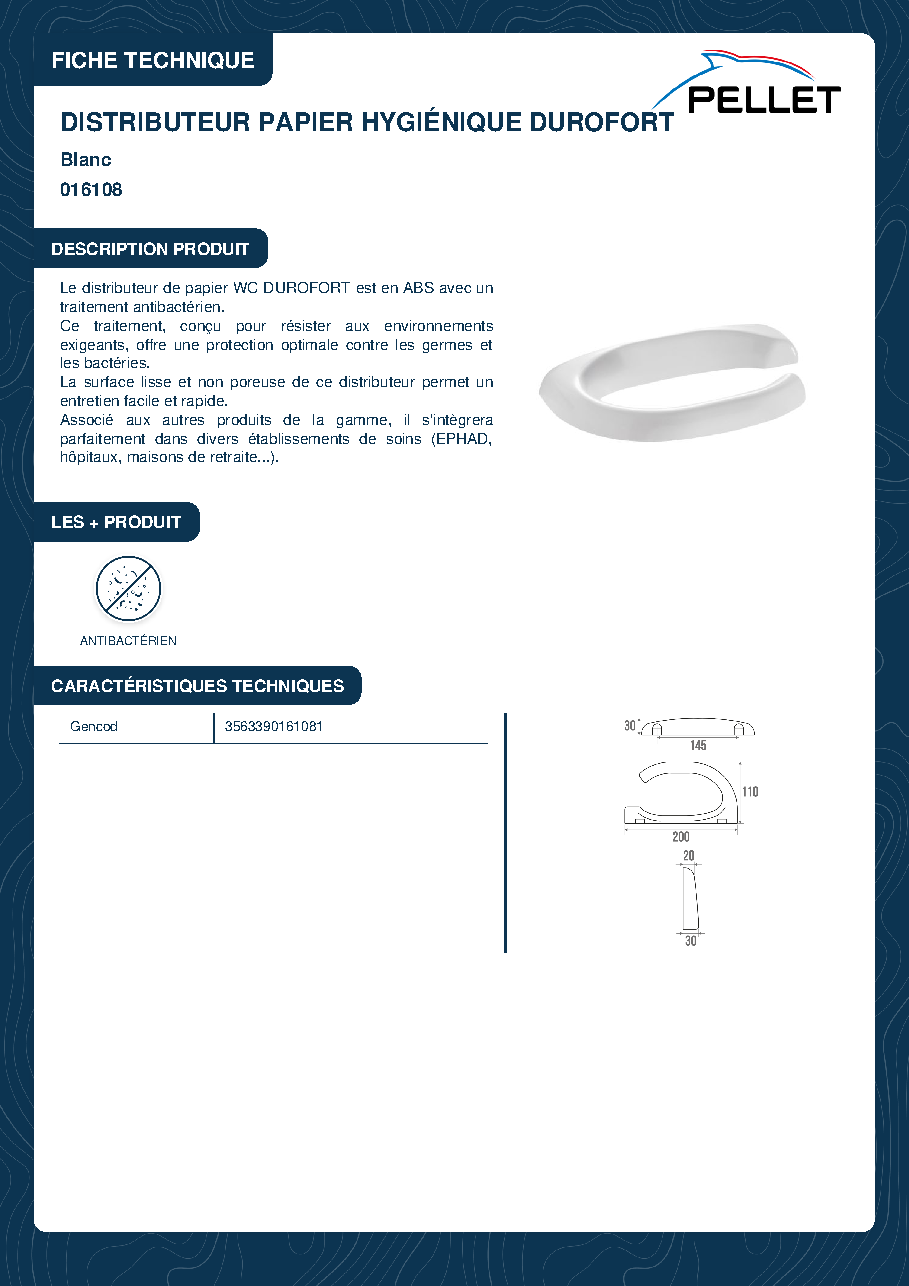 Fiche technique fournisseur