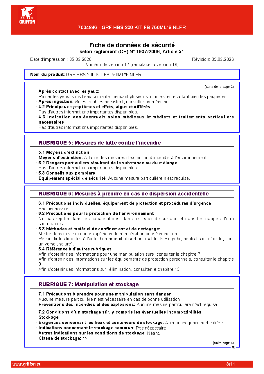 Fiche technique fournisseur