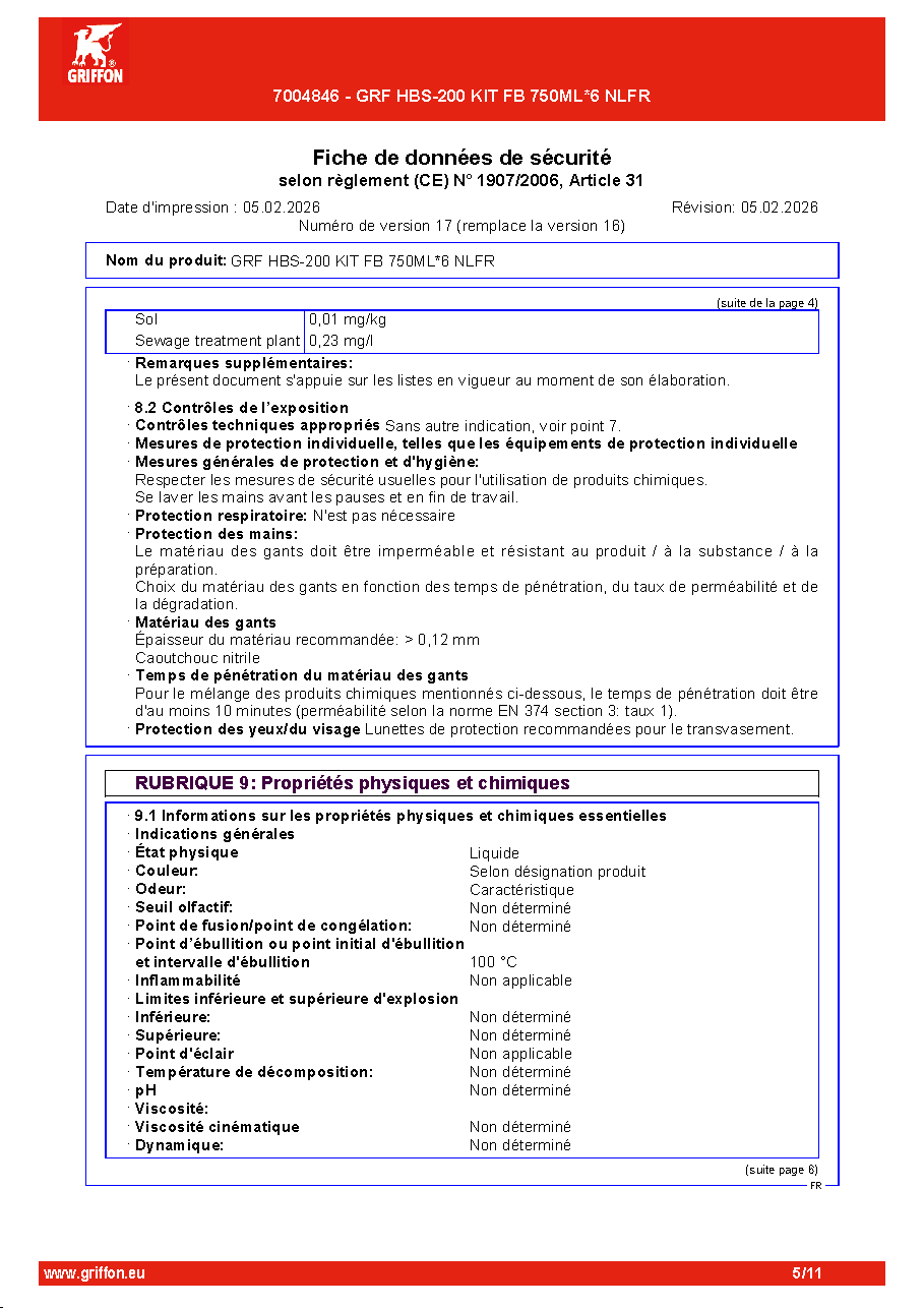 Fiche technique fournisseur