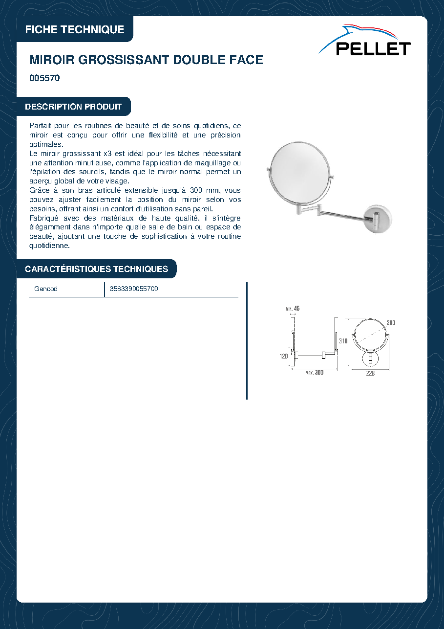 Fiche technique fournisseur