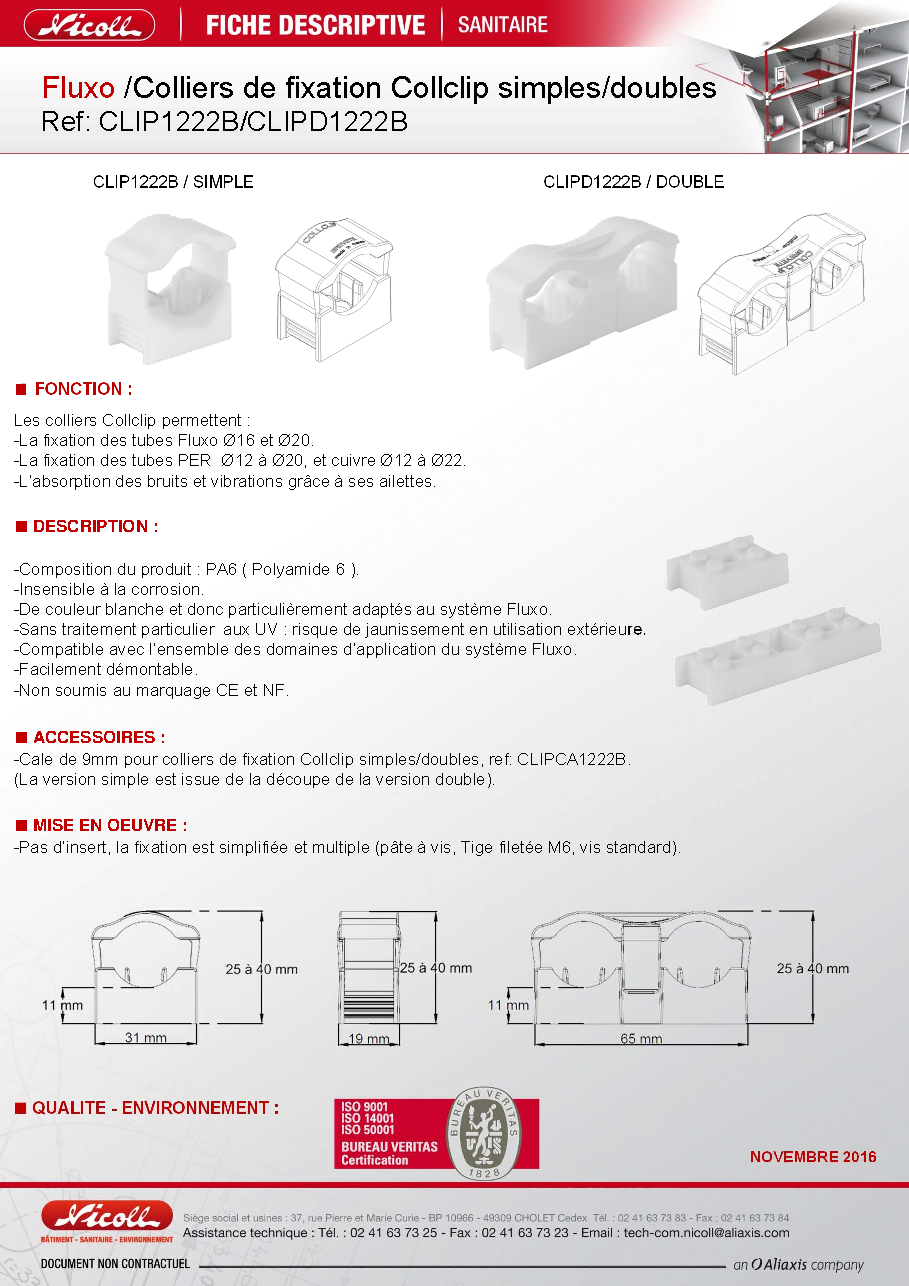 Fiche technique fournisseur