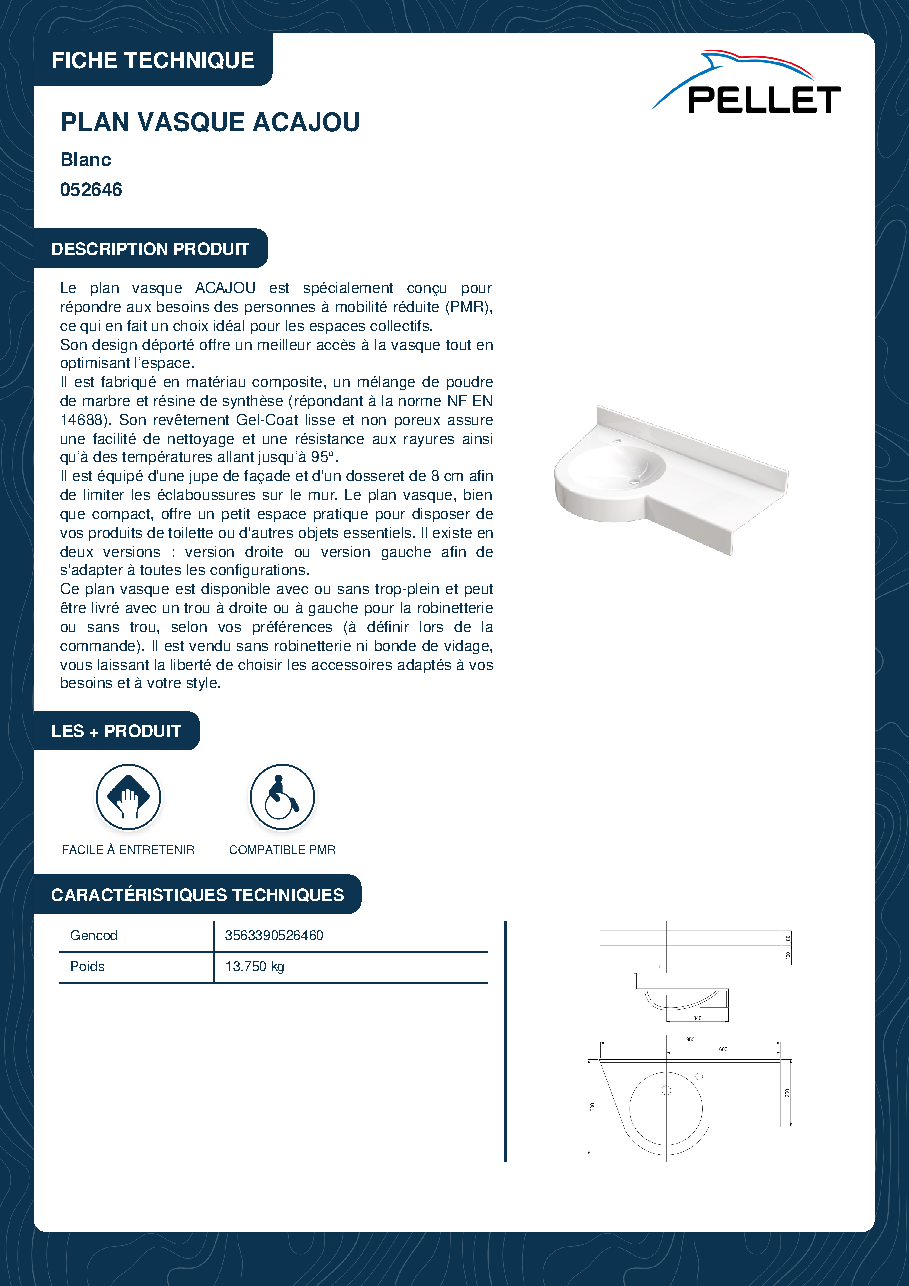 Fiche technique fournisseur
