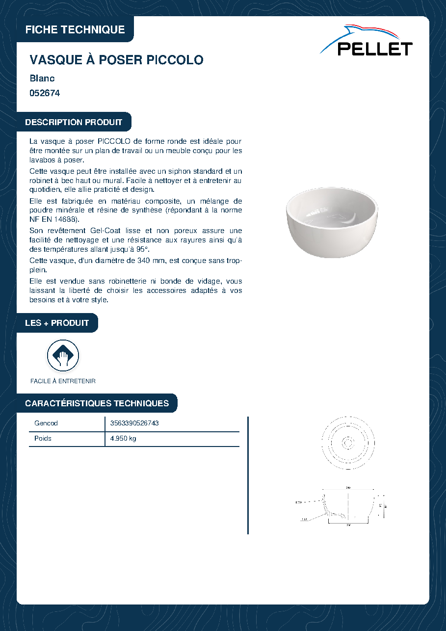 Fiche technique fournisseur