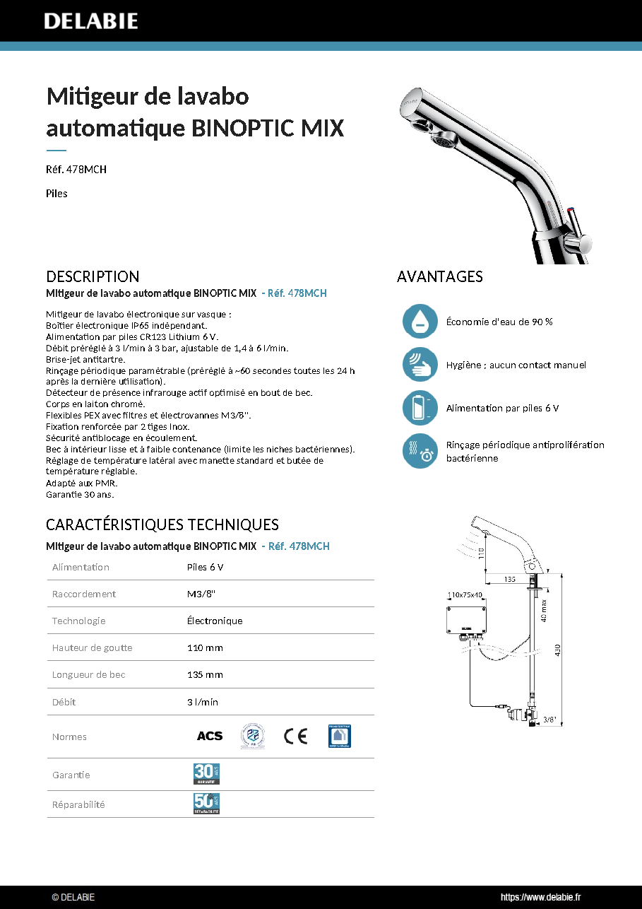 Fiche technique fournisseur