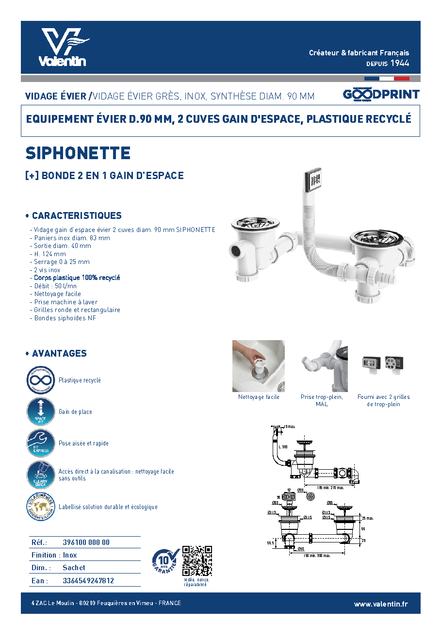 Fiche technique fournisseur