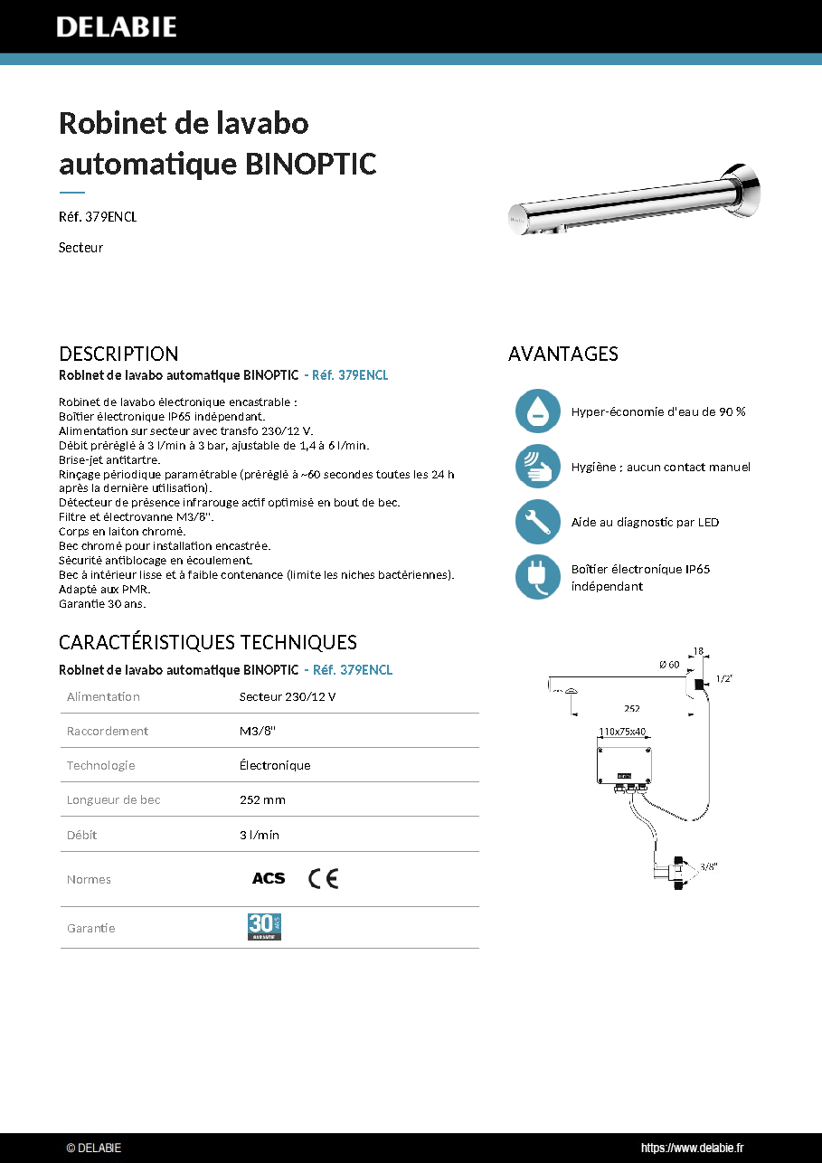 Fiche technique fournisseur