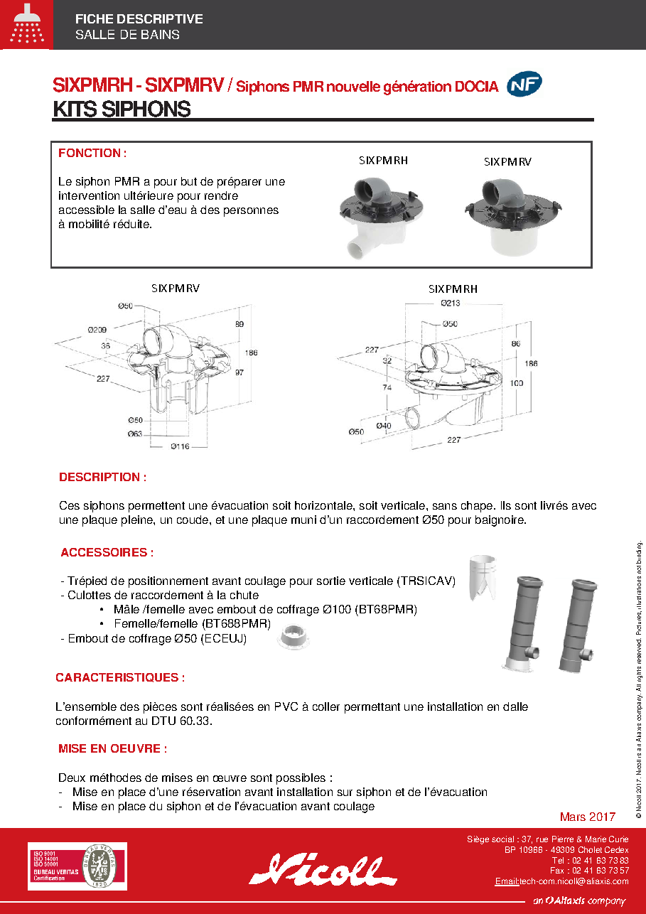 Fiche technique fournisseur