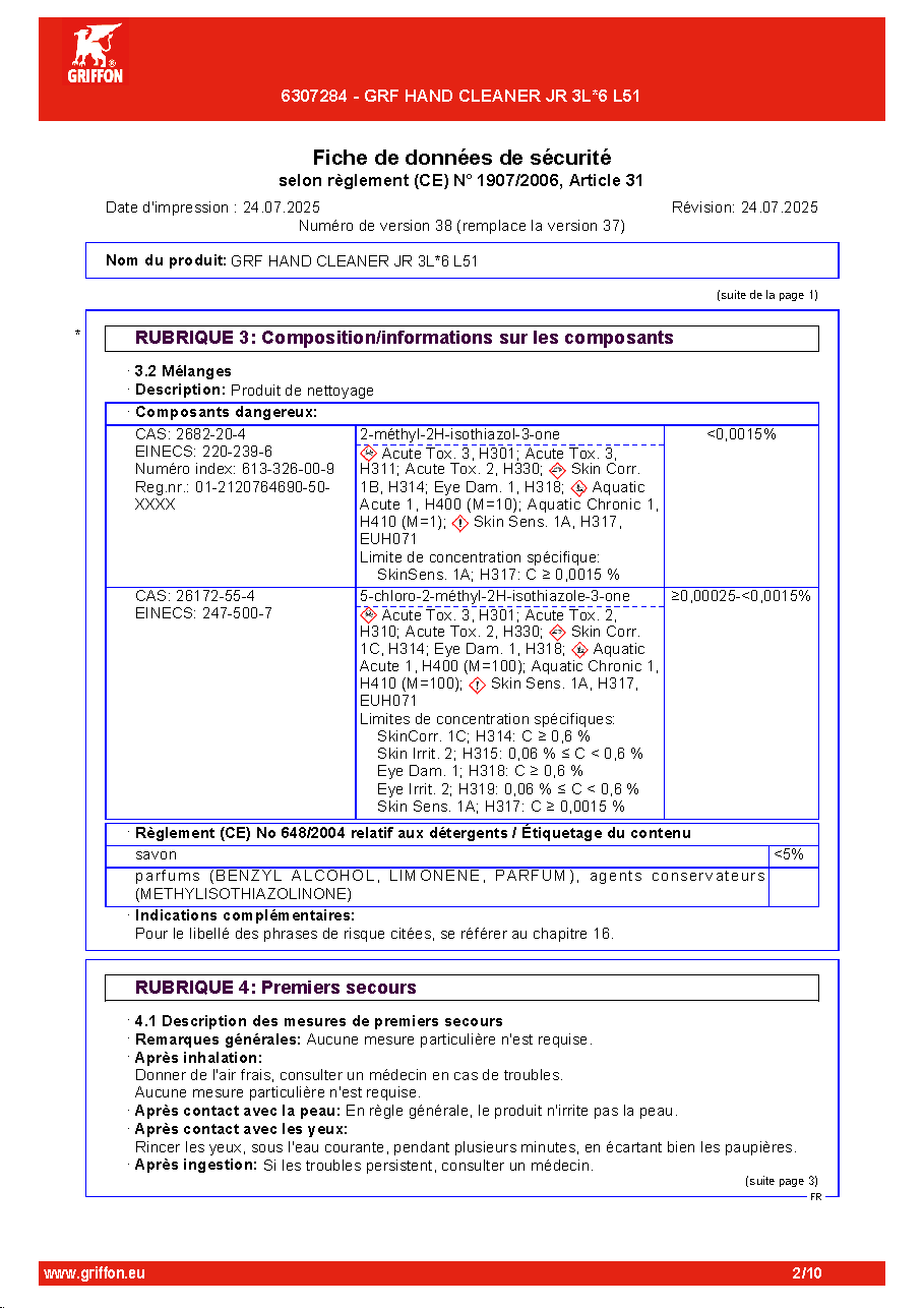 Fiche technique fournisseur