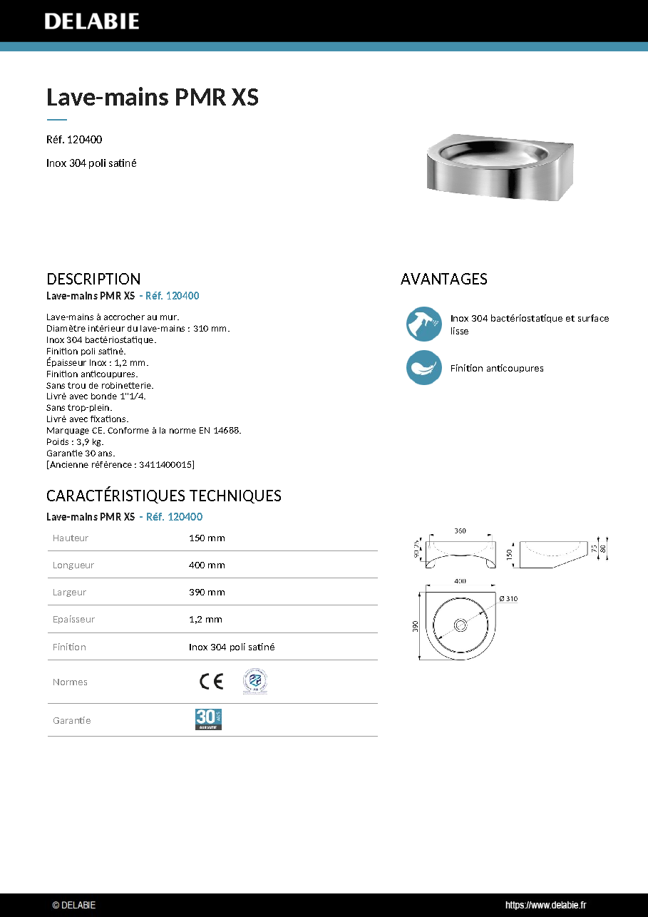 Fiche technique fournisseur