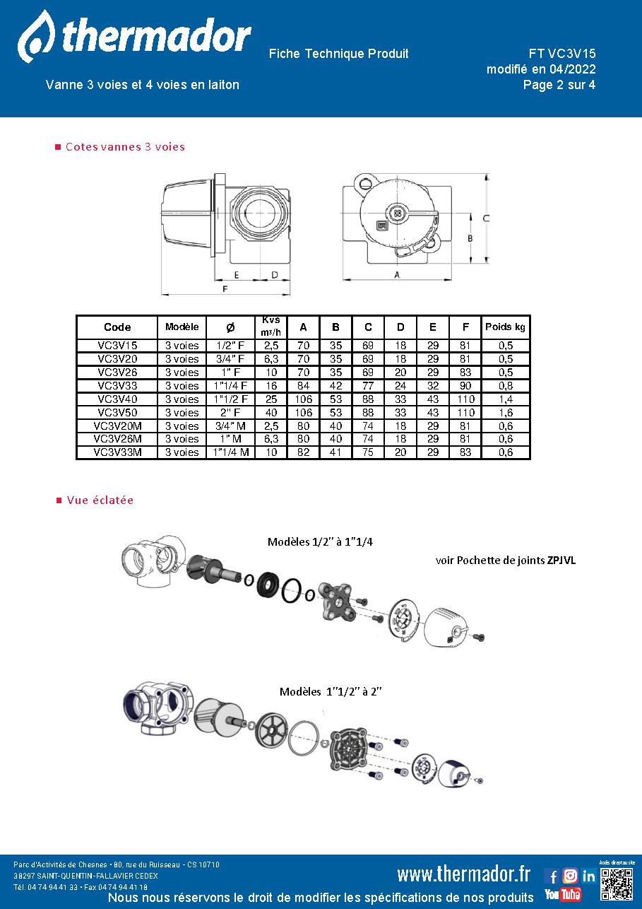 Fiche technique fournisseur