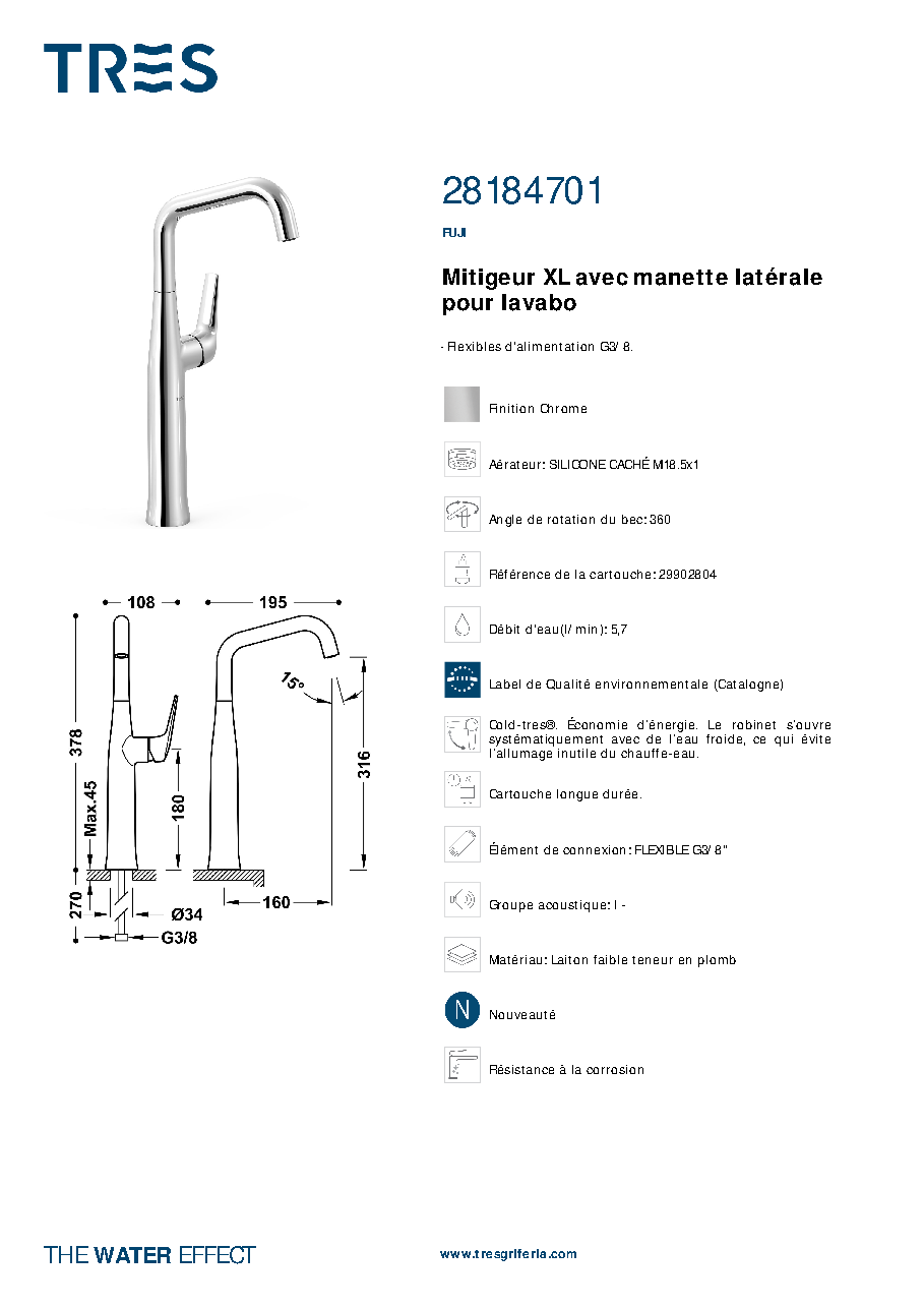 Fiche technique fournisseur