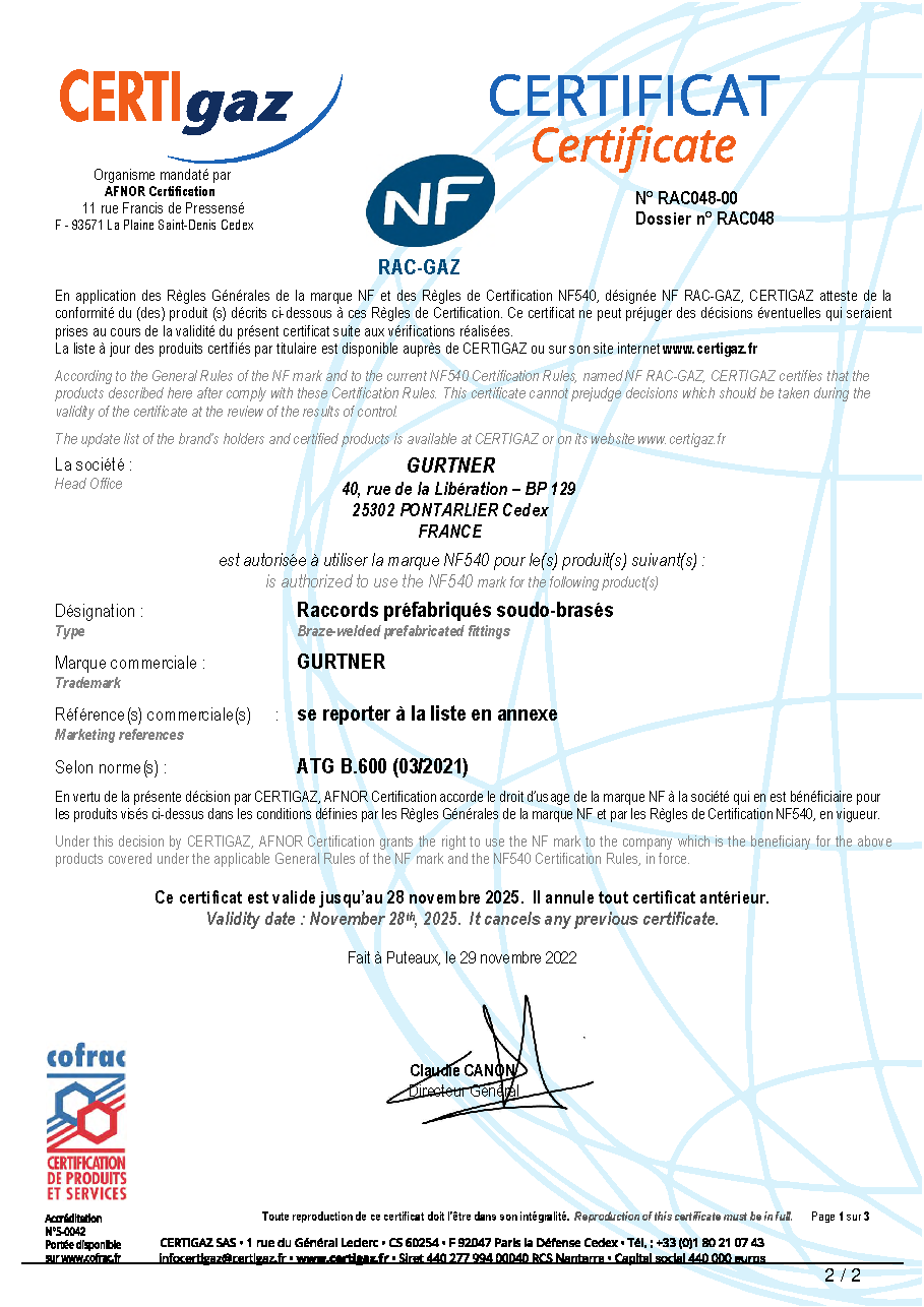 Fiche technique fournisseur