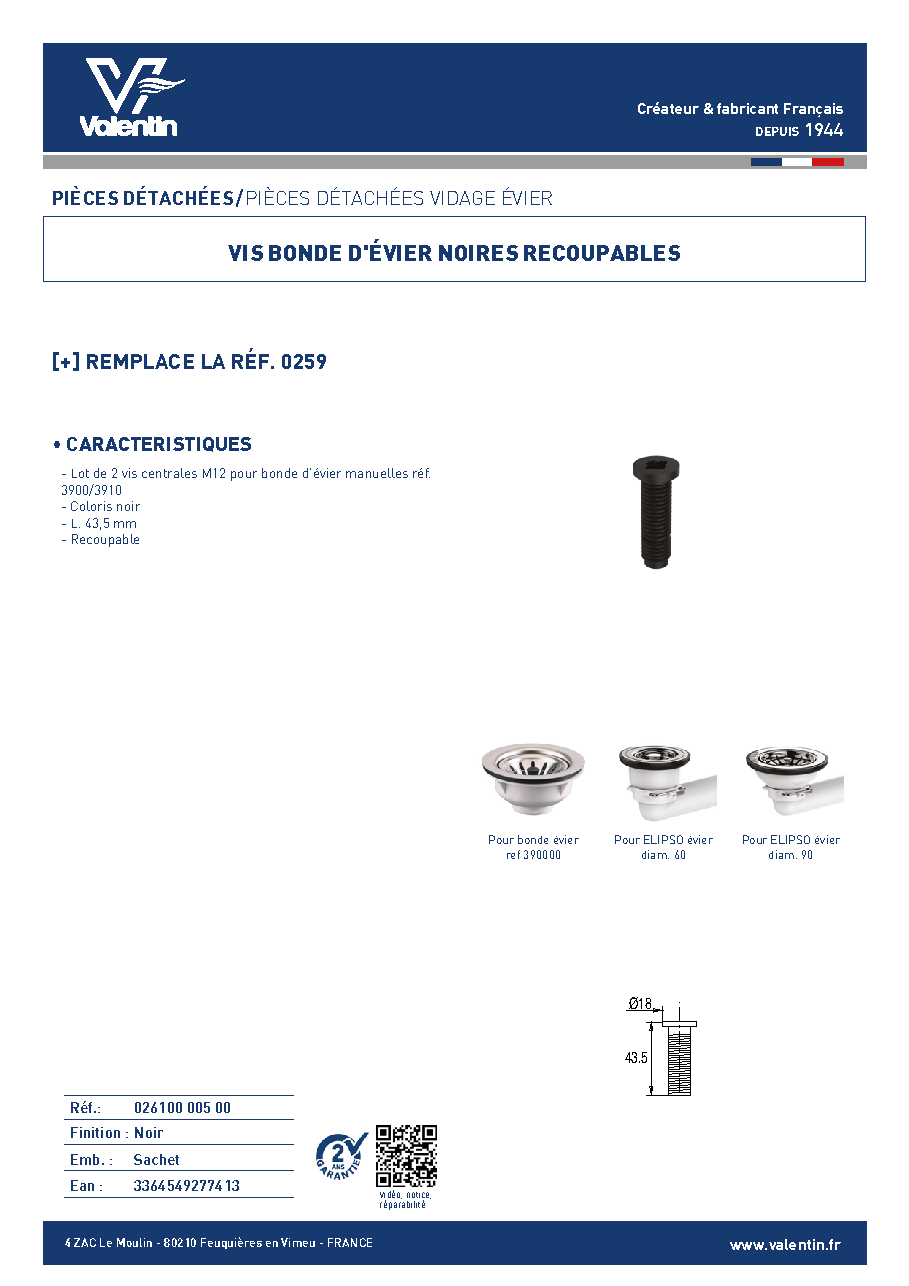 Fiche technique fournisseur