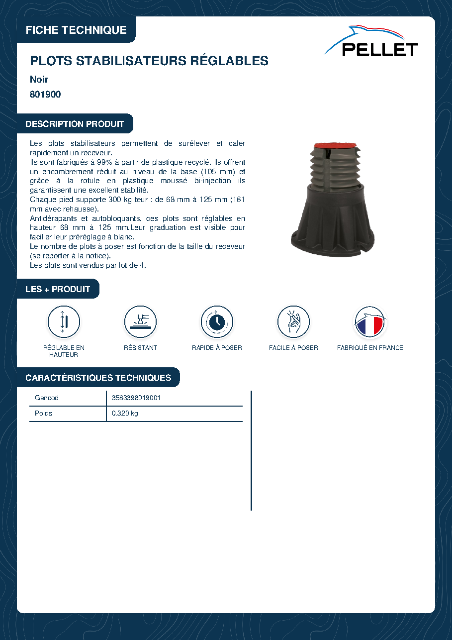 Fiche technique fournisseur