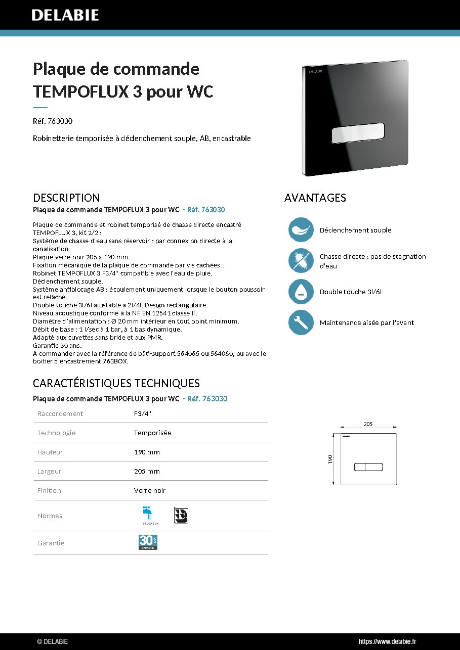Fiche technique fournisseur
