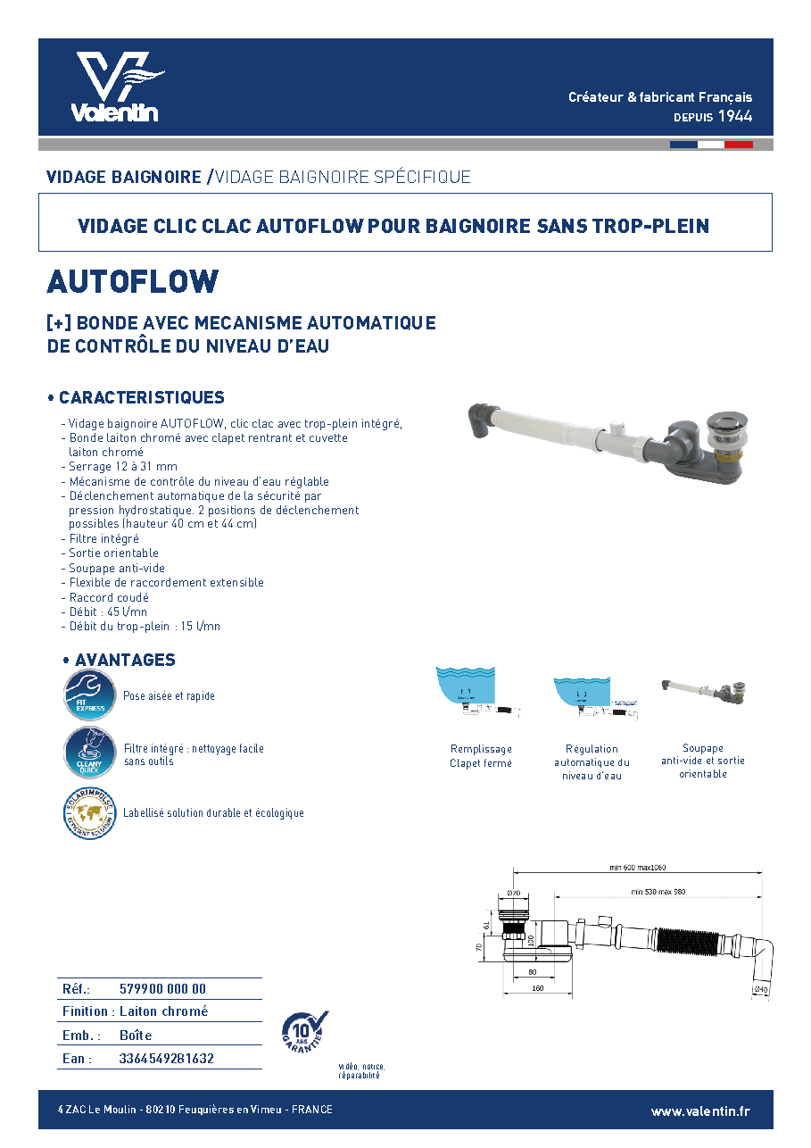 Fiche technique fournisseur