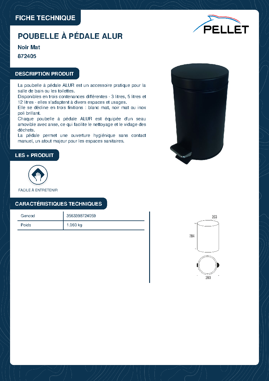 Fiche technique fournisseur