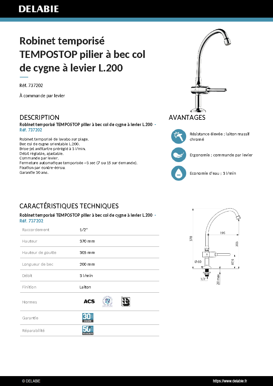 Fiche technique fournisseur