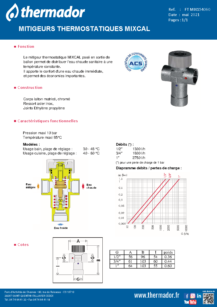 Fiche technique fournisseur