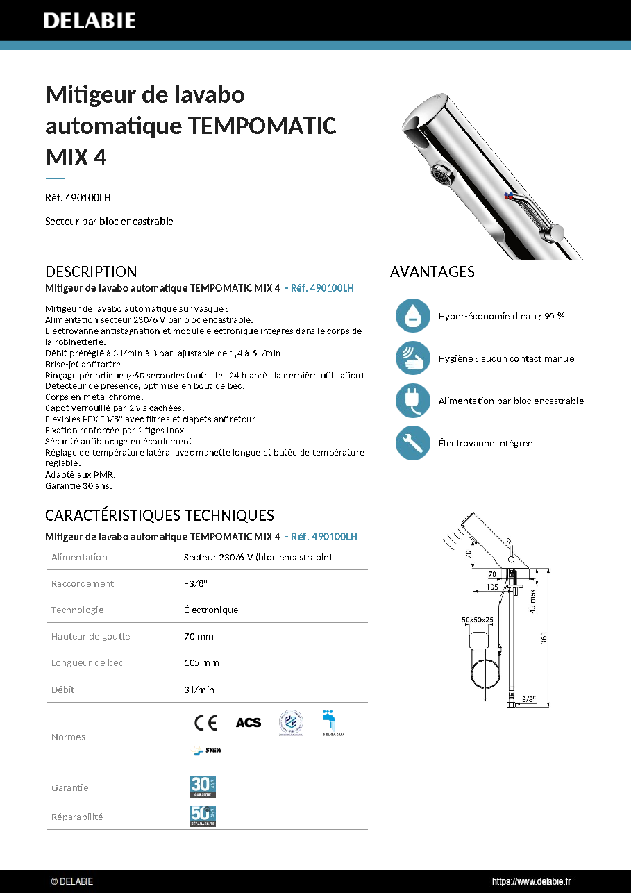 Fiche technique fournisseur