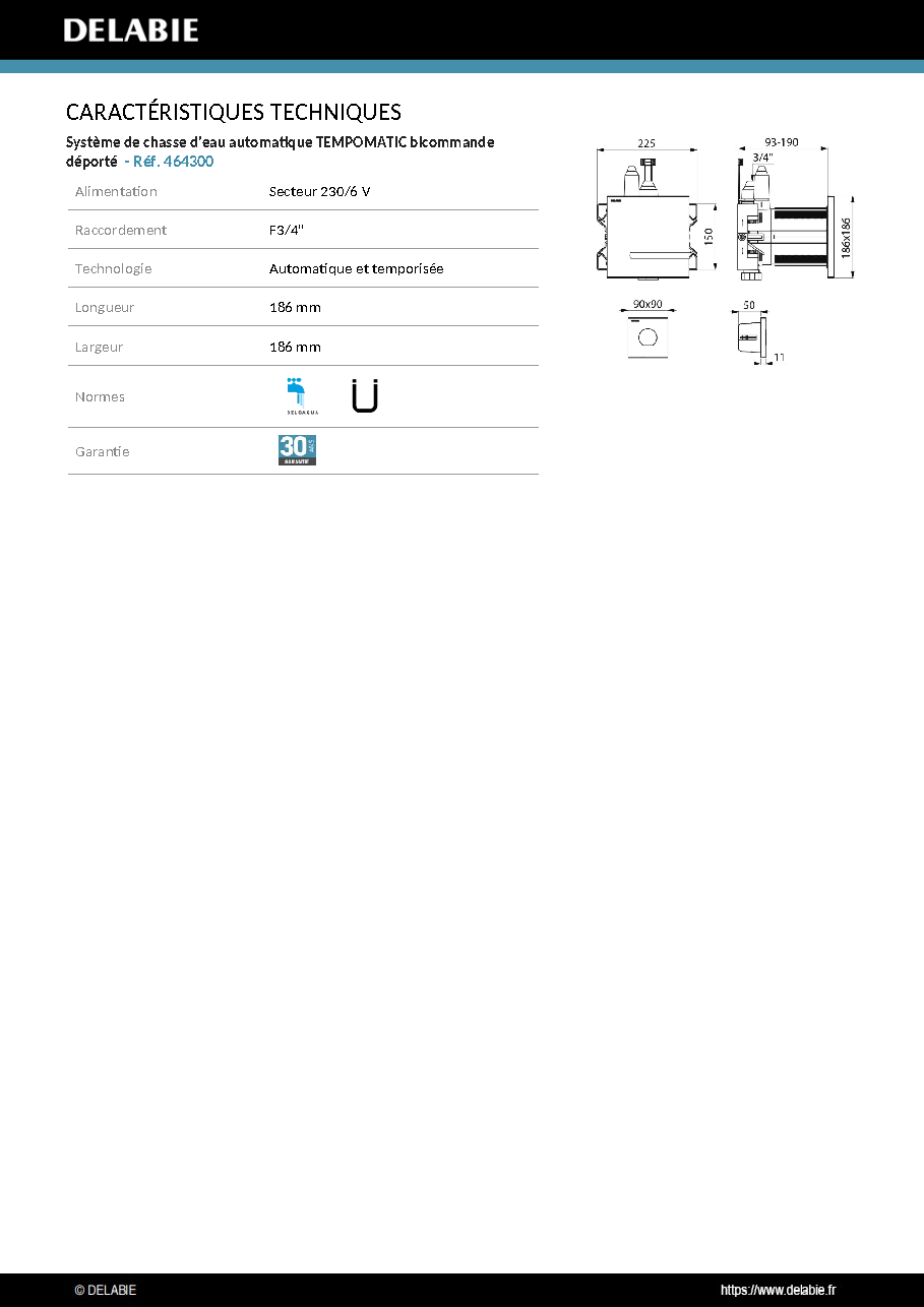 Fiche technique fournisseur