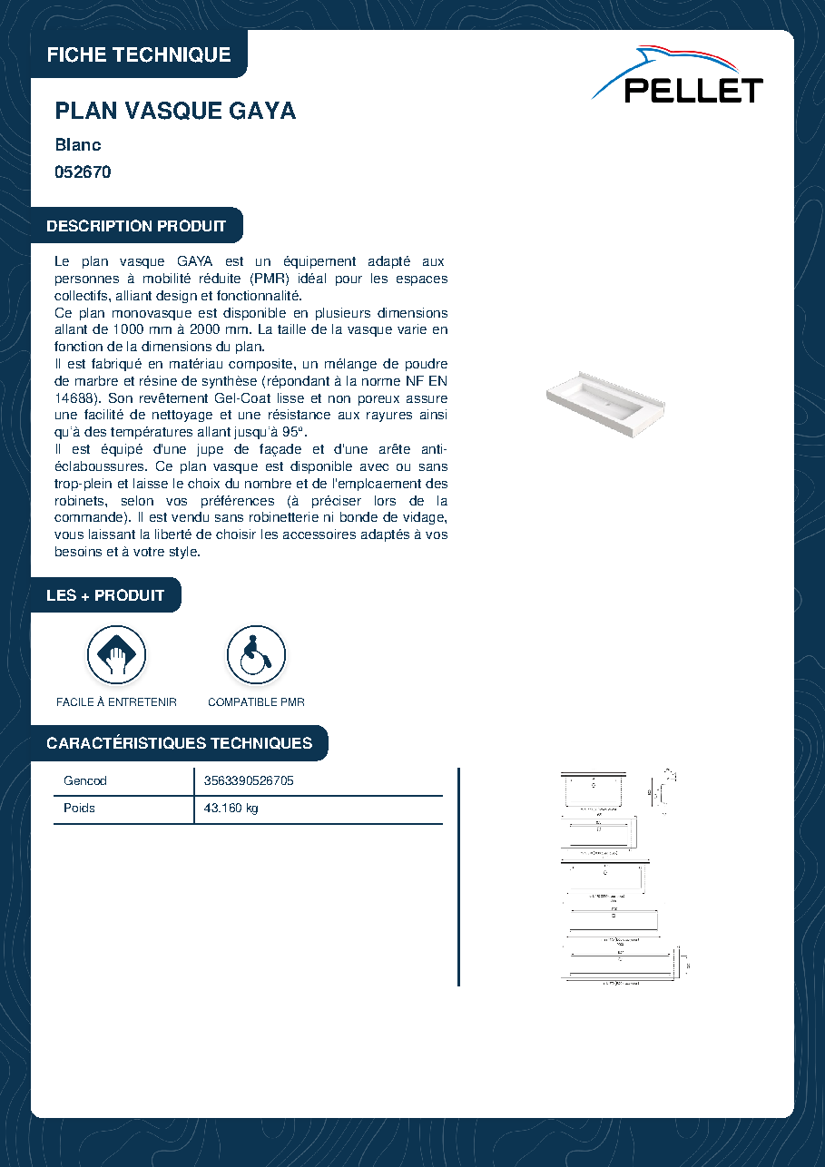 Fiche technique fournisseur