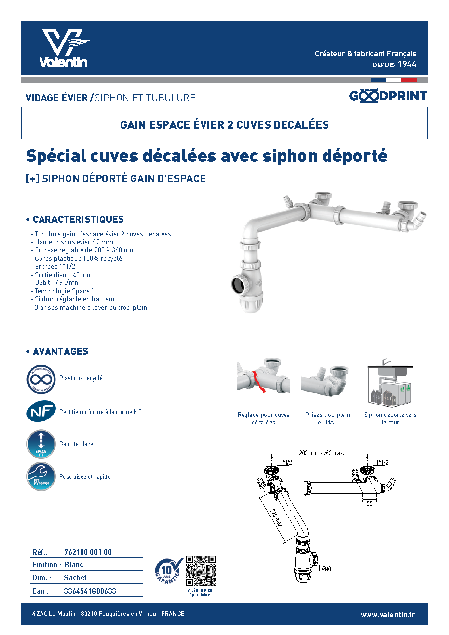 Fiche technique fournisseur
