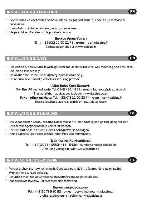 Fiche technique fournisseur