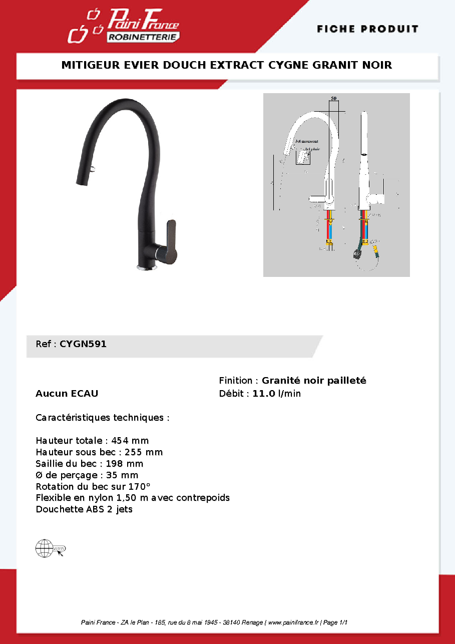 Fiche technique fournisseur