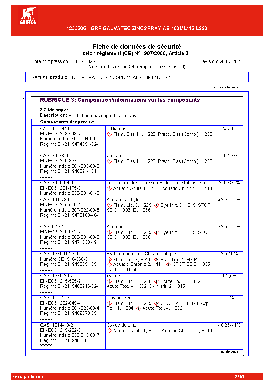 Fiche technique fournisseur