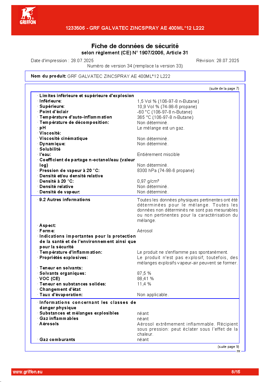 Fiche technique fournisseur