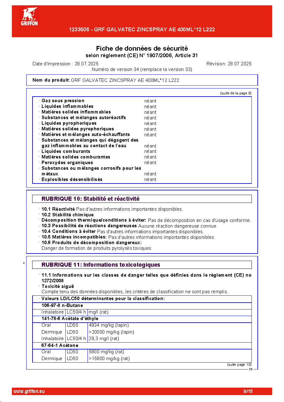 Fiche technique fournisseur