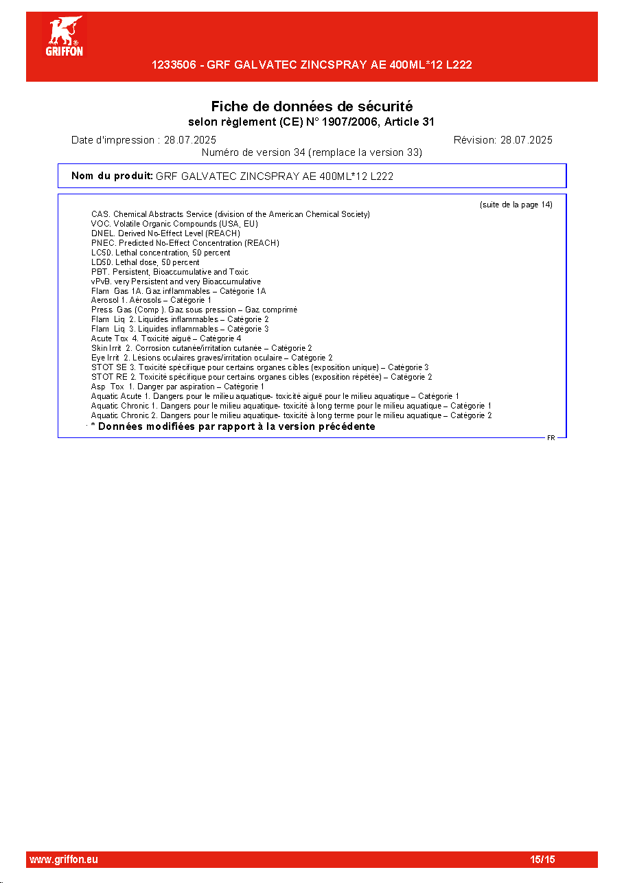 Fiche technique fournisseur