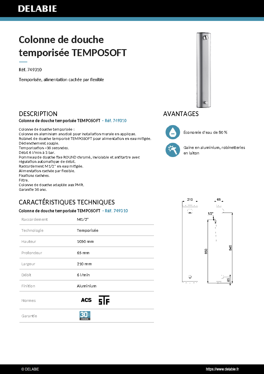 Fiche technique fournisseur