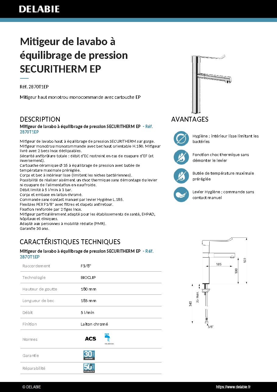 Fiche technique fournisseur
