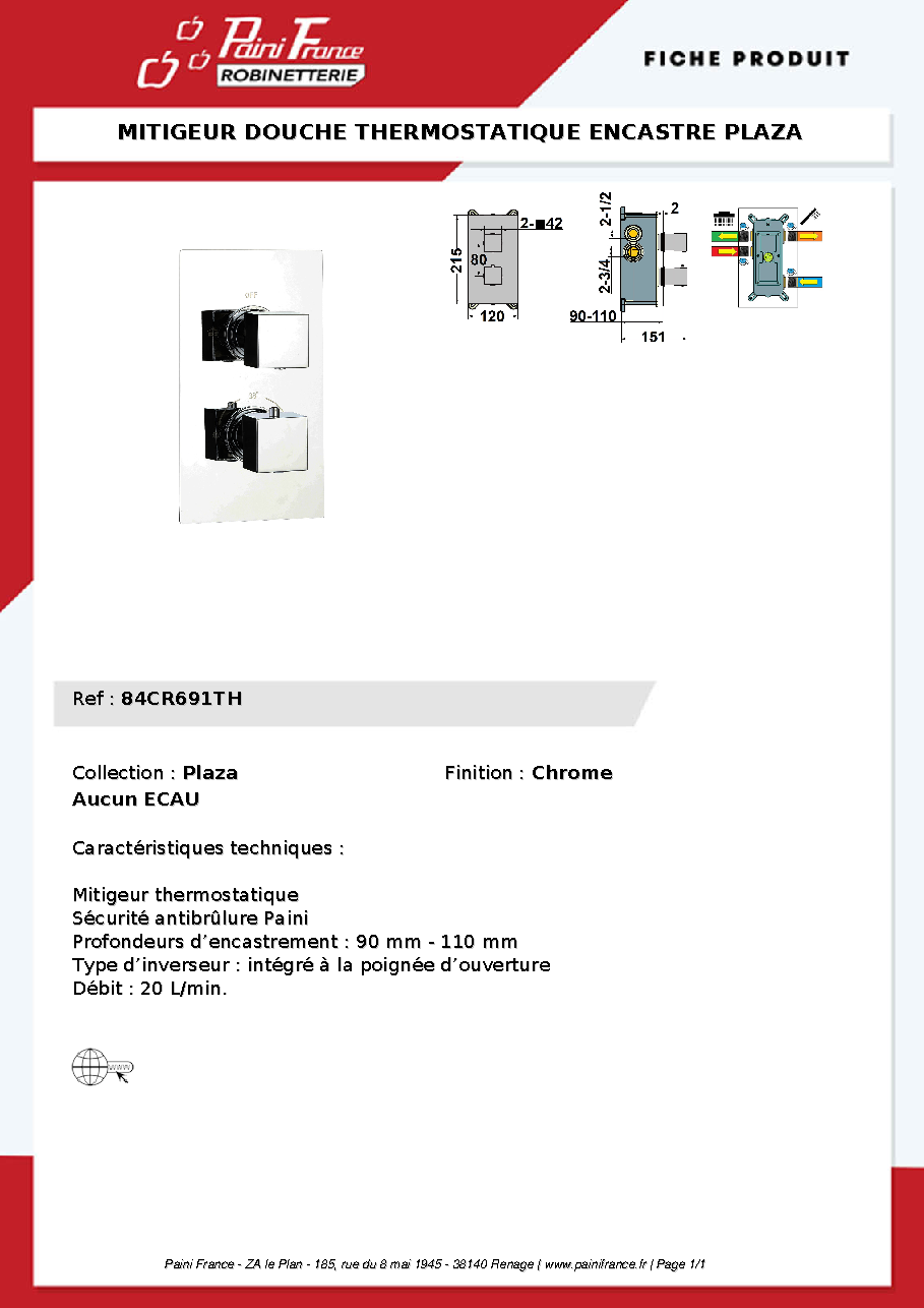 Fiche technique fournisseur