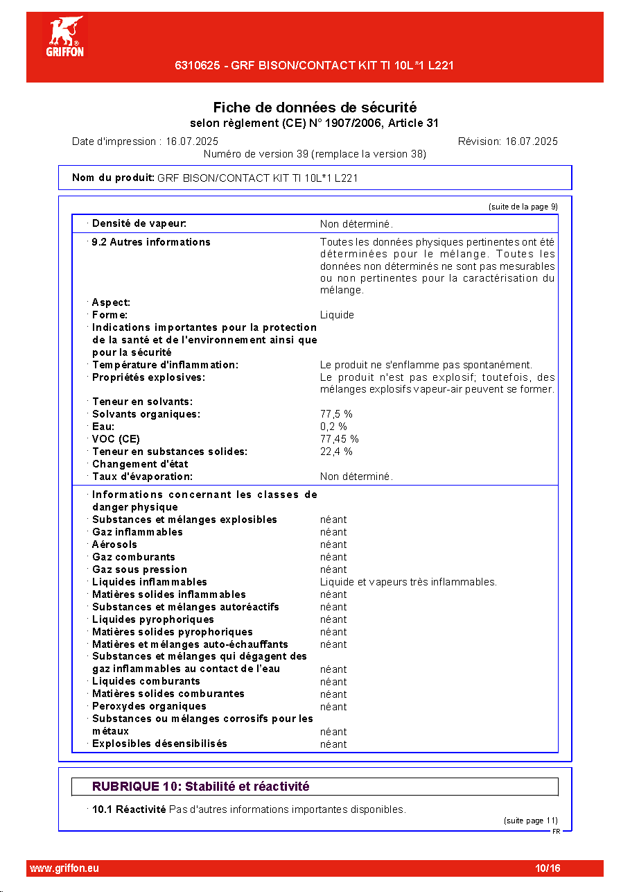 Fiche technique fournisseur